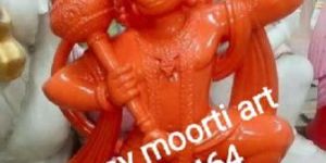 Red Stone Hanuman Statue
