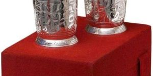 White Metal Silver Glass