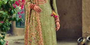 Georgette Green Palazzo Embroidered Wedding Suit