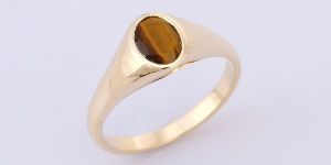 Faceted Tiger Eye 14K Yellow Gold Ring