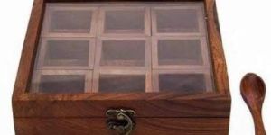 Wooden Masala Box