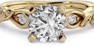 Moissanite Floral Engagement Ring