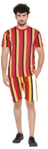 Tricolour Vertical Striped Shorts