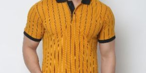 Mens Striped Polo T-Shirt