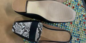 Synthetic Leather Black and White Belly