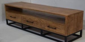 Wooden Table with Shelf & Drawer