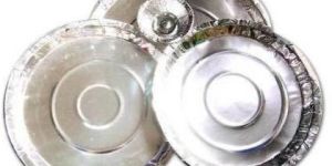 Silver Laminated Paper Thali