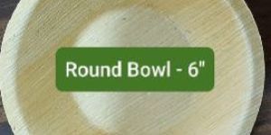 6 Inch Areca Leaf Round Bowl