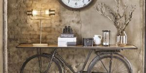 Industrial Bicycle Console Table