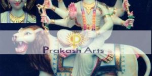 Marble Sherawali Mata Statue