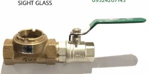 Bronze Sight Glass with Brass Ball Valve