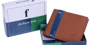 Men's Tan PU Wallet (5 Card Slots)