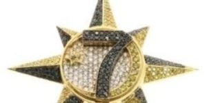 3.11 Carat Hip Hop Diamond Star Pendant In 14k Yellow Gold