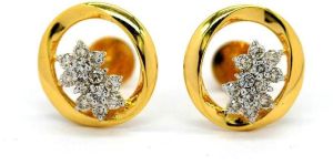 Diamond Earrings 18K hallmarked Solid Gold Earrings for Women's