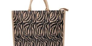 Zebra Print Jute Bags