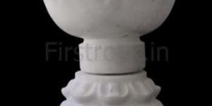 White Marble Decorative Flower Bowl