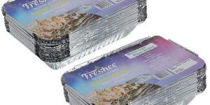 Freshee Pack Of 2 X 25 Pcs Silver Aluminum Foil Container