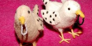 Felt Christmas Bird Hangings