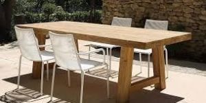 Wood Outdoor Dining Table Set