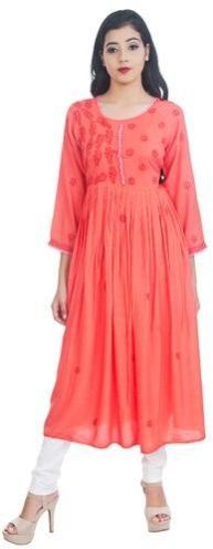 Embroidered a Line Kurti