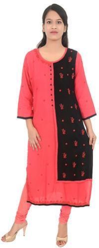 Rayon Cotton Embroidered Kurti