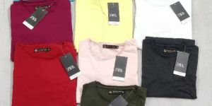 Branded Mens Cotton Raw Neck T Shirts