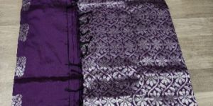 Fancy Border Soft Silk Saree Silver Butta