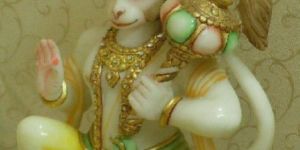 Makrana White Marble Hanuman Statue