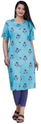 Floral Printed Rayon Kurti
