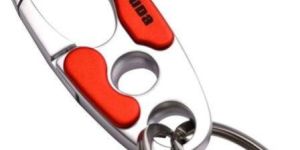 Double Ring Metallic Hook Keychain