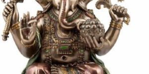 Copper Kamal Ganesh Statue