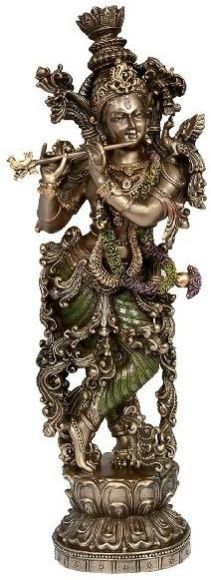 Copper Krishna Statue