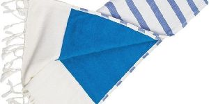 Turkish Fouta Style Peshtemal Bath Towel with Terry Backing