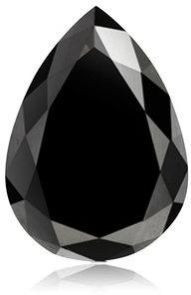 Black Moissanite Pear Shape