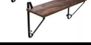 Iron Framed Wooden Wall Mounted Floating Shelves