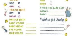 Hippity Hop Baby Gender Prediction Advice Game Card