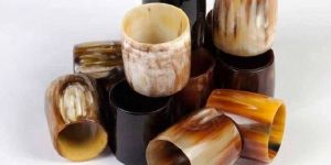 NATURAL BUFFALO HORN DECORATIVE NAPKIN RINGS