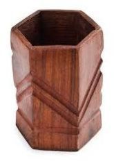 STYLISH LOOK WOODEN PEN HOLDER INDIAN HANDICRAFTS HANDMADE PRODUCTS