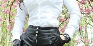 W6 Women Leather Shorts