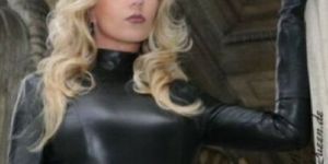 W6 Women Leather T-Shirt