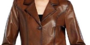 W7 Women Leather Blazer