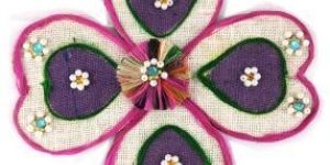 Jute Flower Handmade Wall Hanging