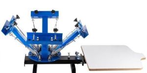 Four Color Single Station Screen Printing Machine