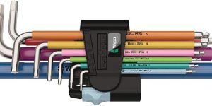 Wera 3950/9 Hex-Plus Multicolour Stainless 1 L-key set, metric,