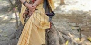 Floral Begumpuri Minakari Cotton Saree