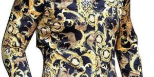 Mens Printed Silk Shirt