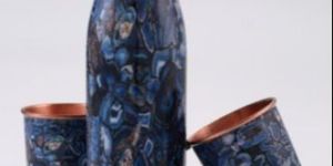 Printed 3 Pcs Copper Bottle and Glass Set