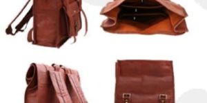 Rolling Top Leather Shoulder Backpack