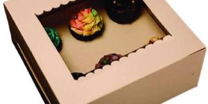 Virgin Brown Kraft Paper 6 Cavity Cupcake Box