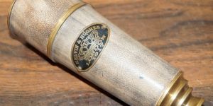 Antique Leather Brass Telescope